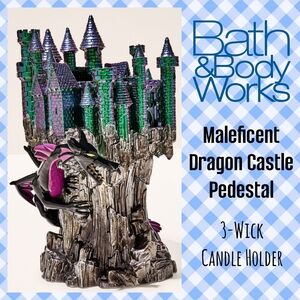 BBW Maleficent Dragon Castle Pedestal Candle 3-Wick Holder